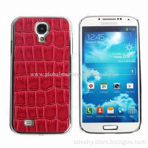 PU Leather Case with Electroplating for Samsung Galaxy S4/i9500, Customized Designs are Available